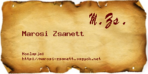 Marosi Zsanett névjegykártya